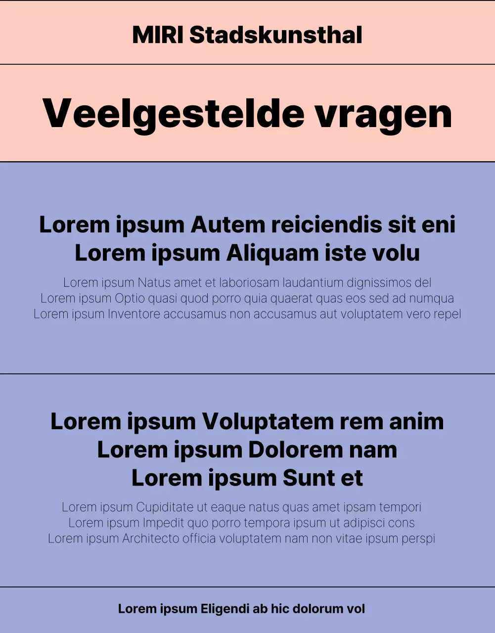 Eenvoudige mauve en roze showprogramma-informatie