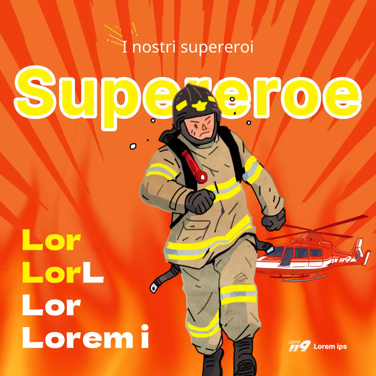 Informazioni sulla promozione degli incendi evidenziate in rosso e giallo