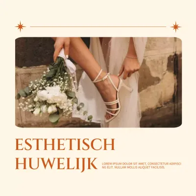 Ivoor elegante trouwzaak