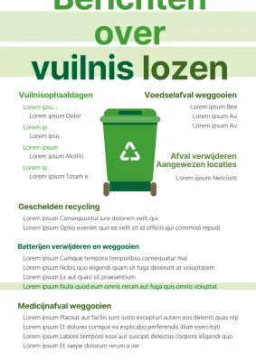 Groene eenvoudige gids voor het recyclen van afval