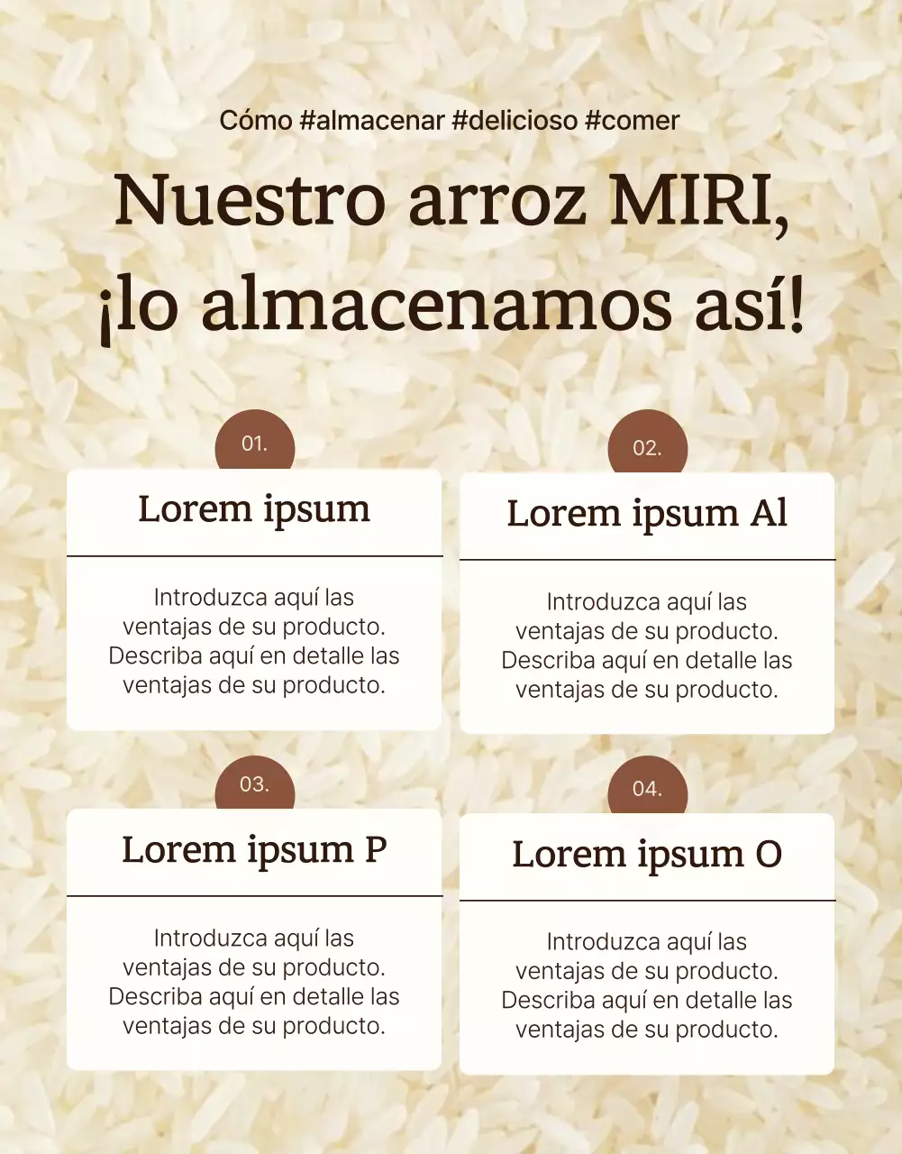 Una introducción moderna al arroz ecológico marrón y marfil