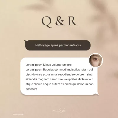 Un guide de la beauté moderne questions cils en brun et beige