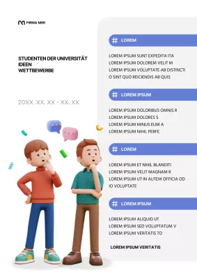 Werbung für die Anwerbung von Praktikanten an Universitäten