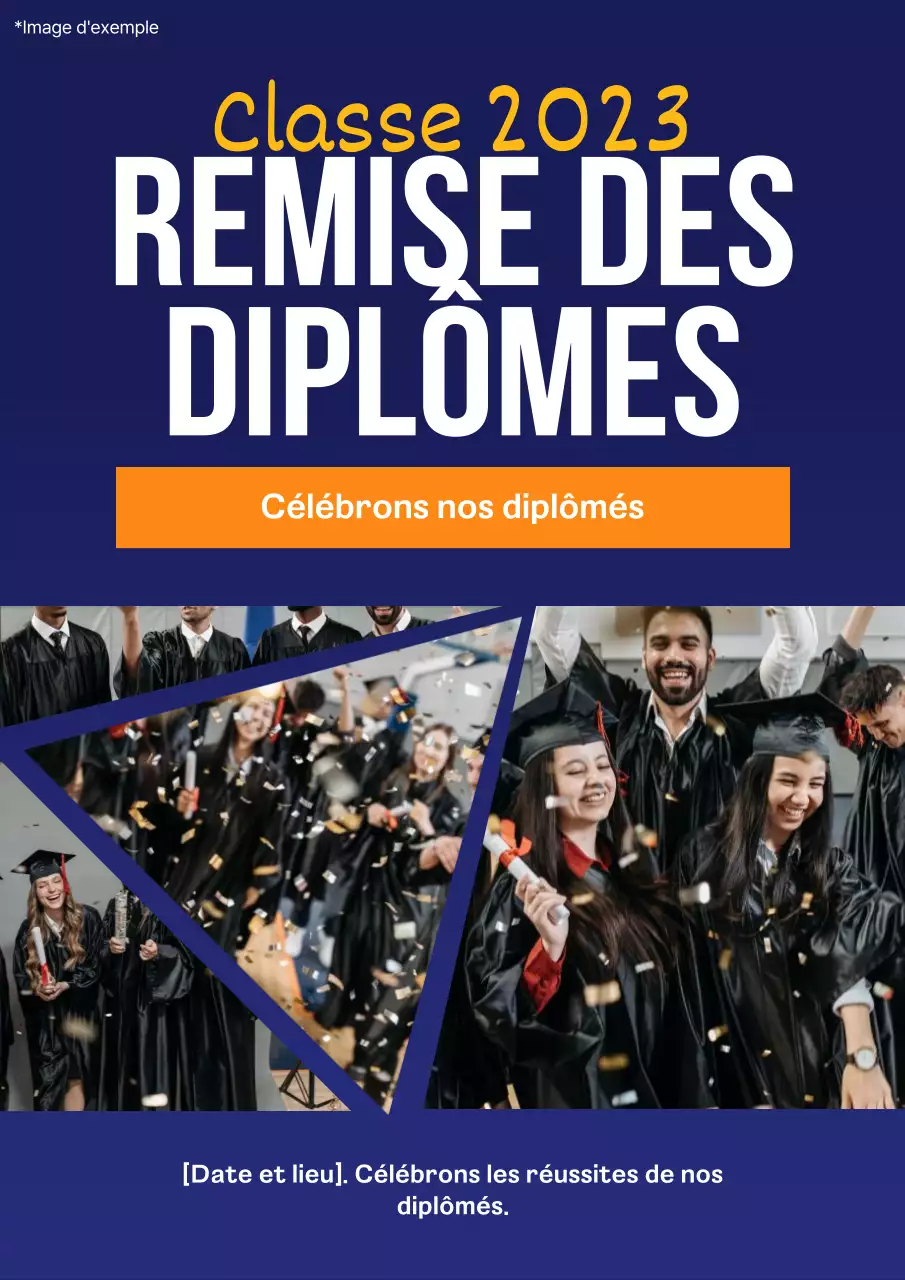 Un flyer pour une fête de rentrée universitaire avec une photo joyeuse d'un étudiant.