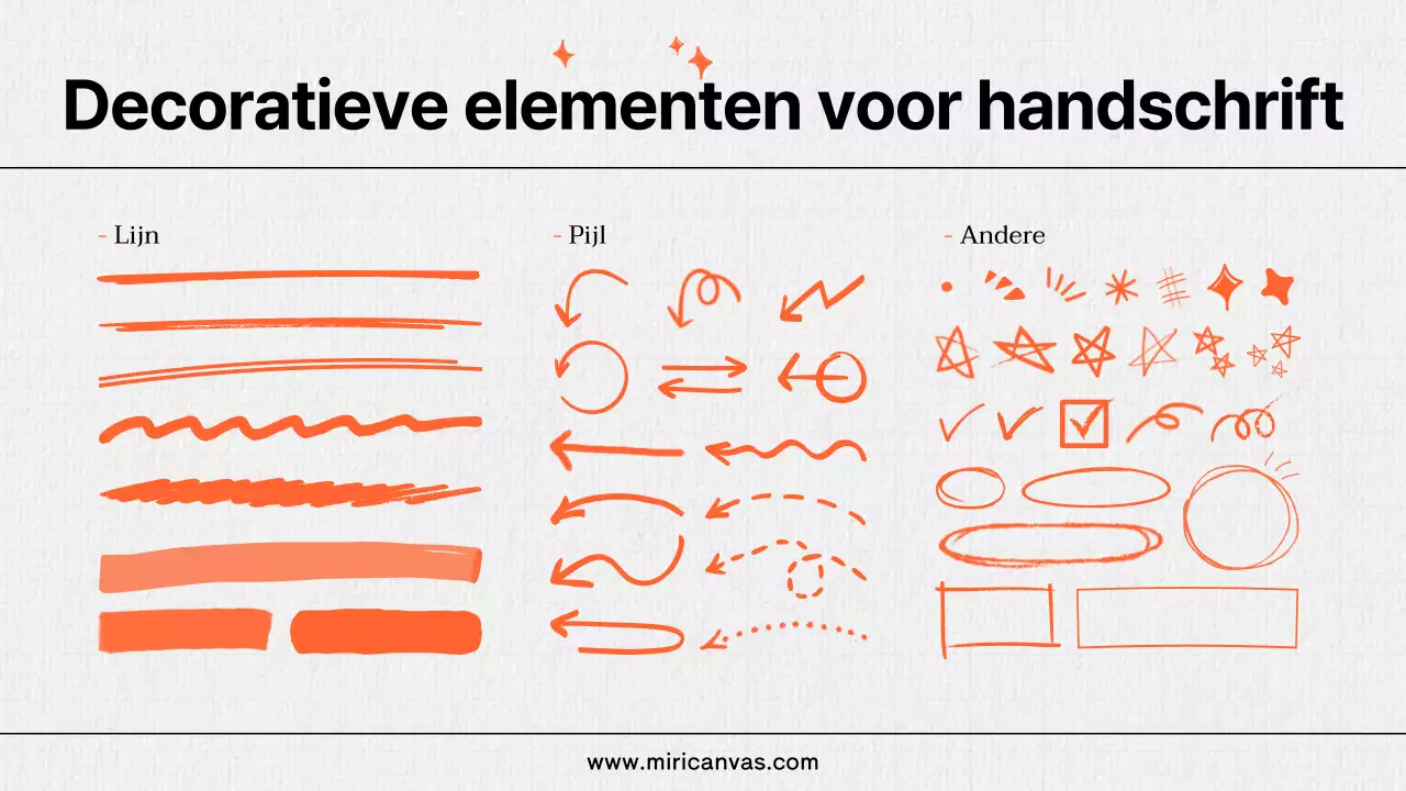 Over het gebruik van kitscherige handschriftelementen in oranje en zwart