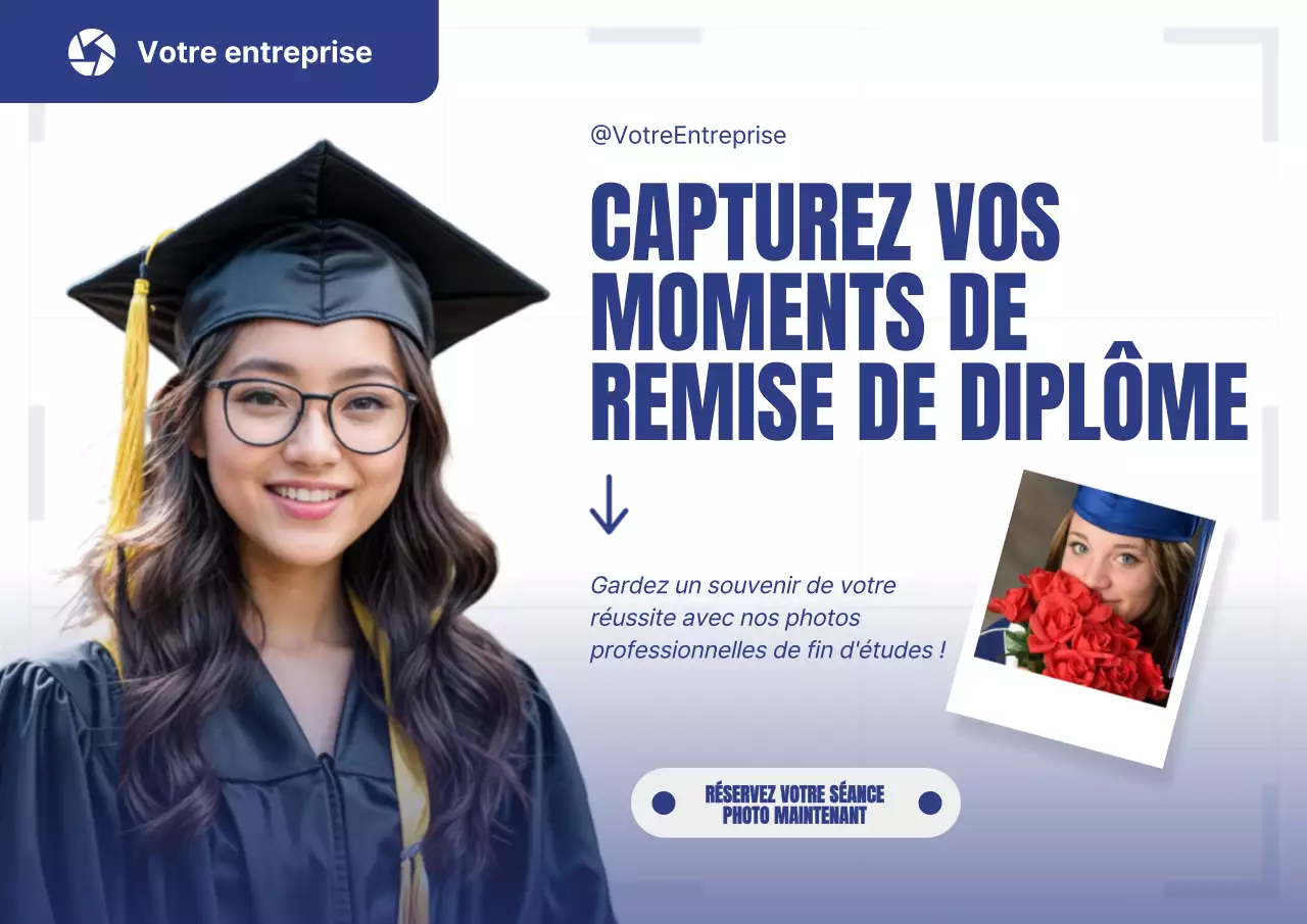 Blue Modern Your Graduation Moments Publicity