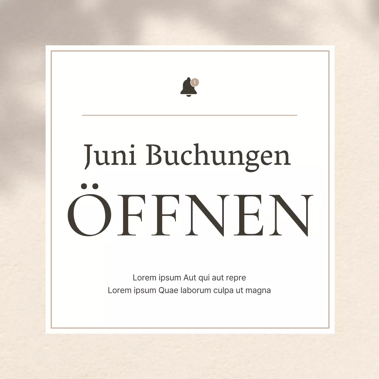 Werbung für einfache Erinnerungen an Schönheitstermine in Braun- und Beigetönen