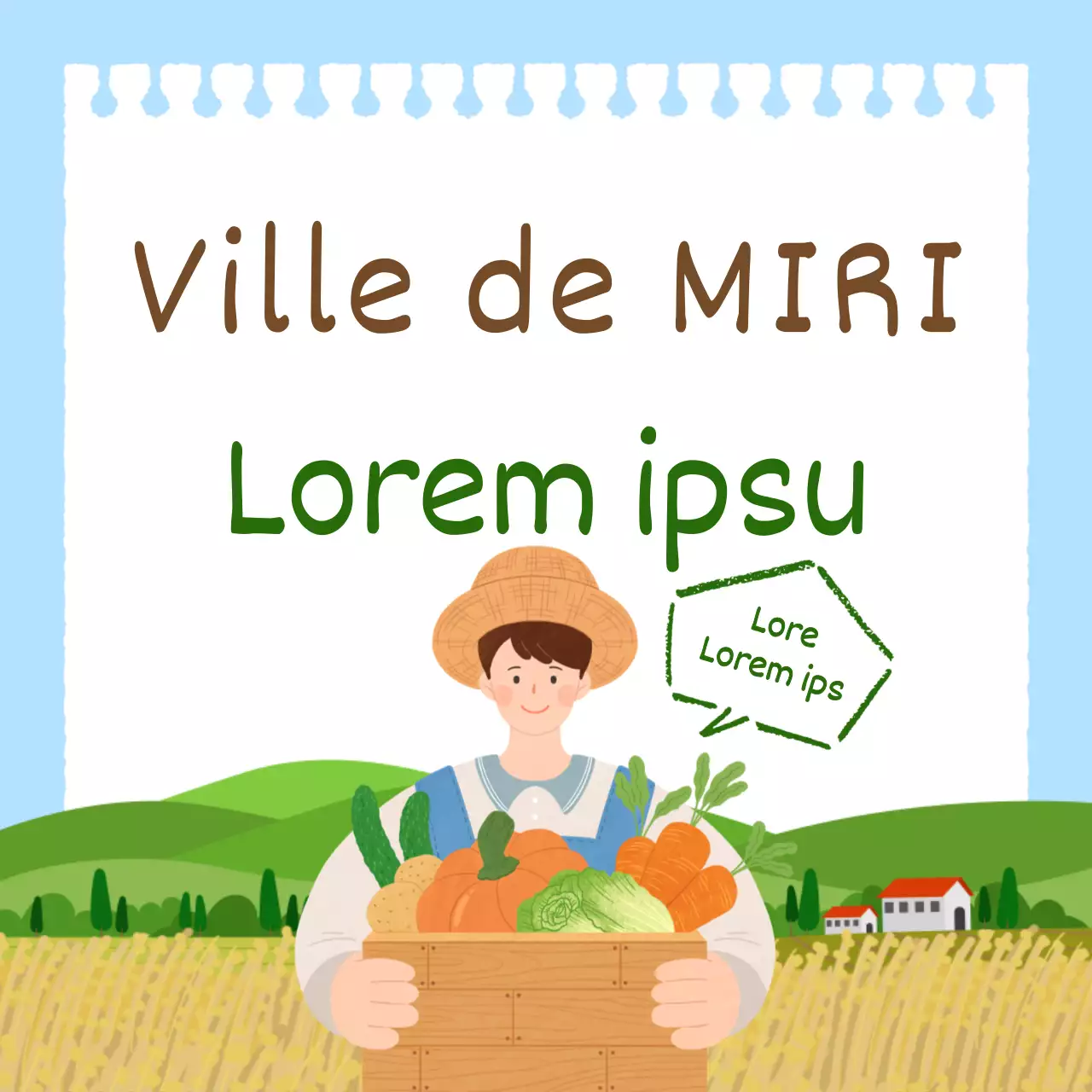 Promouvoir des expériences rurales simples en bleu clair