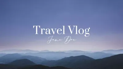 Wit en Blauw Minimal Esthetic Travel Vlog Promotie