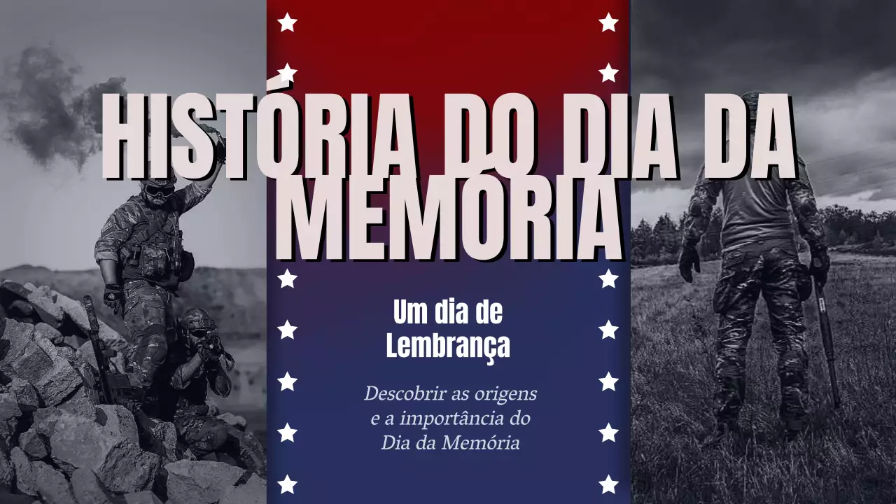 Introdução ao Dia da Memória Simples Azul e Vermelho