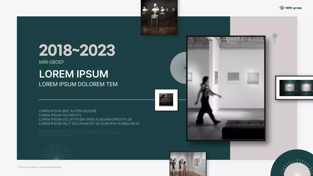 Een eenvoudige jubileumpresentatie in groen en beige