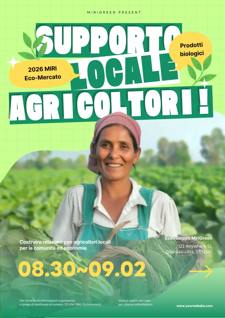Pubblicizzate il vostro evento del mercato agricolo