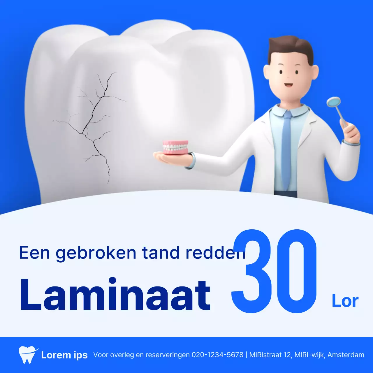 Eenvoudig laminaat in blauw en marineblauw