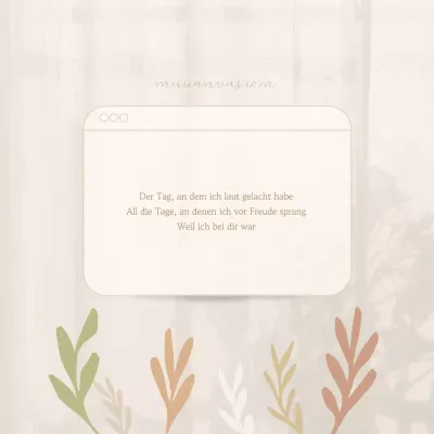 Eine schlichte, sentimentale Post in Beige und Elfenbein