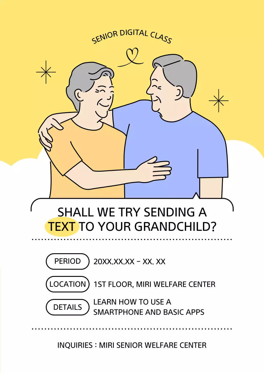 Yellow Simple Senior Class Announcement Poster