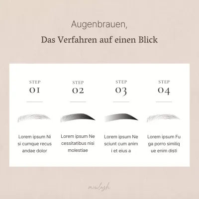 Förderung einfacher brauner und beiger Augenbrauenbehandlungen