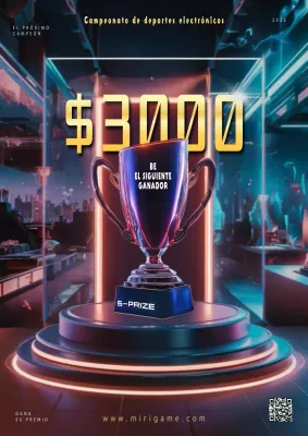 Anuncio del Campeonato de Esports Modernos Azul y Oro