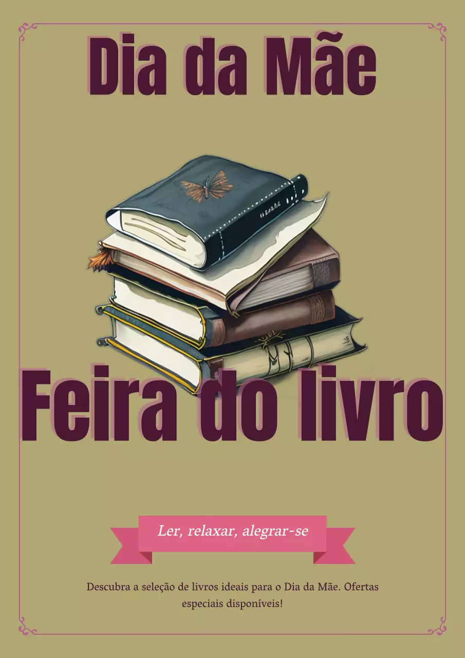 Promoção Vintage Verde e Rosa para o Dia da Mãe