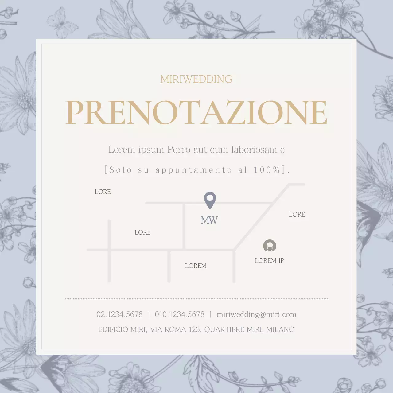 Abito da sposa di lusso in azzurro e beige annuncio evento