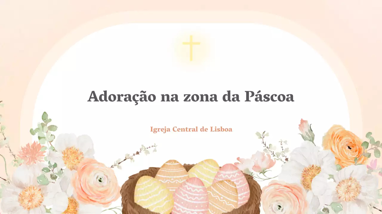 Um guia de Páscoa moderno com um fundo cor de laranja