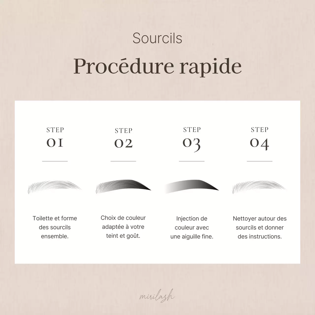 Promouvoir des procédures simples pour les sourcils bruns et beiges