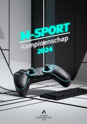Flyer Modern Esports Kampioenschap in zwart en neon