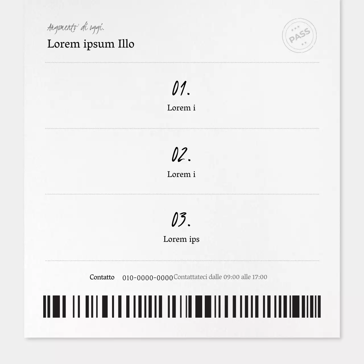 Promuovere semplici richieste di preventivo in bianco e grigio