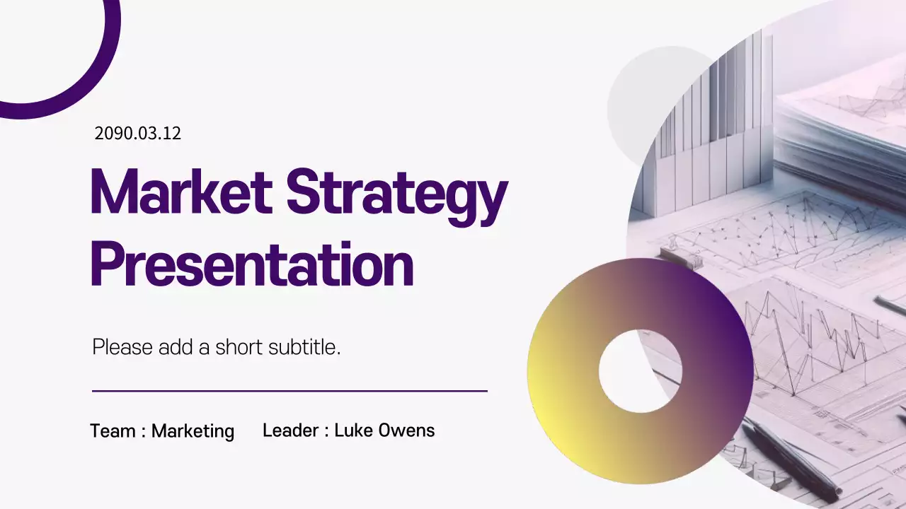 Geometric competitor analysis report in gray and purple