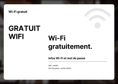 Noir et gris, info wifi minimaliste