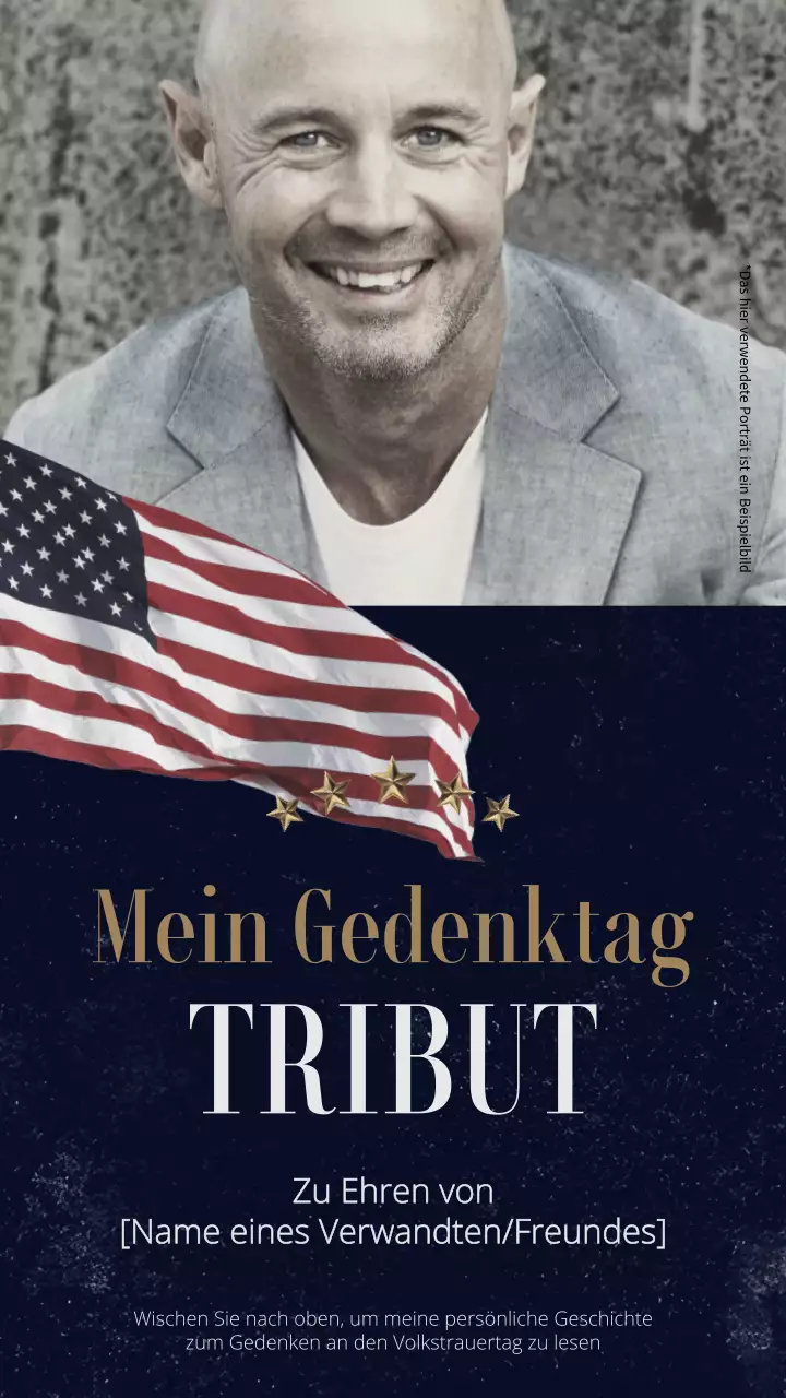 Blau und Rot Modern Memorial Day Tribute Einführung