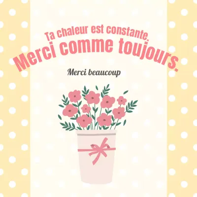 Un joli billet sentimental en jaune et rose