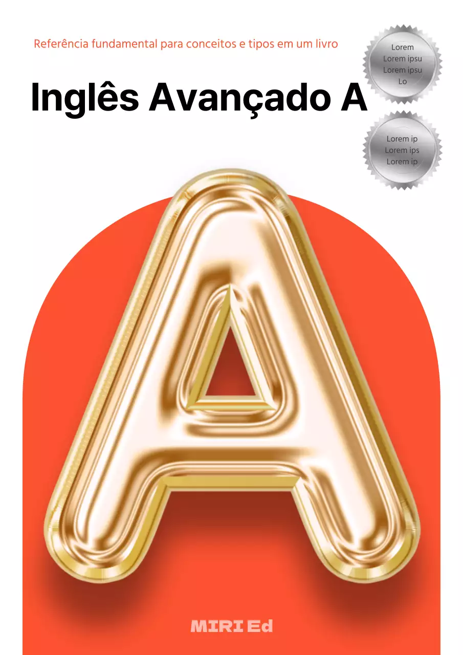 Cadernos de exercícios de inglês na moda em laranja e branco