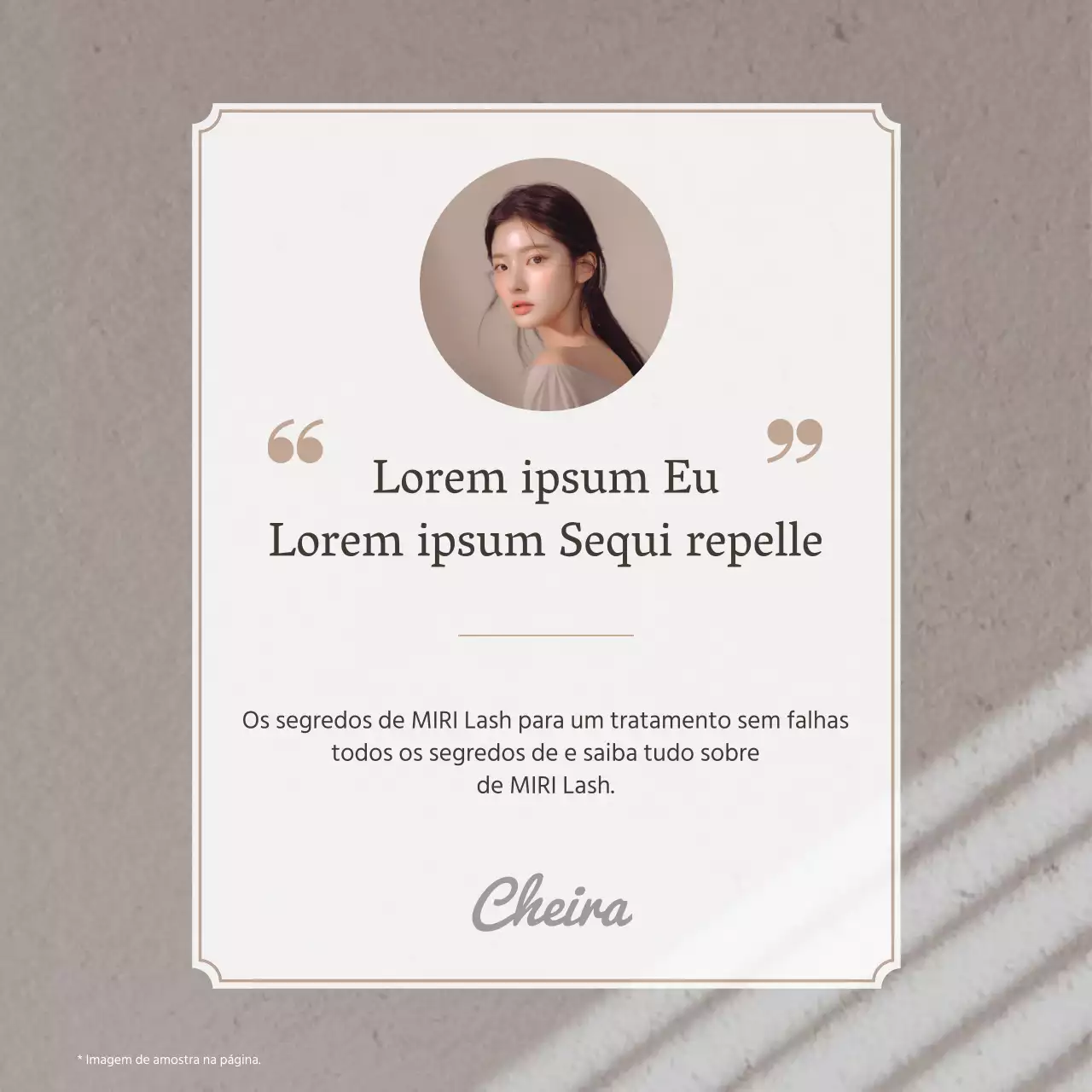 Beleza simples em castanhos e beges Anúncio para estudantes de beleza