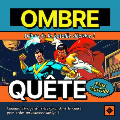 Promouvoir les dessins animés rétro en orange et bleu