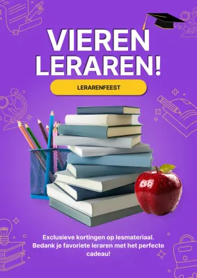 Adverteer een Lerarendag verkoop in Paars