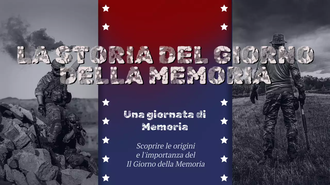 Blu e rosso Semplice introduzione alla Giornata della Memoria
