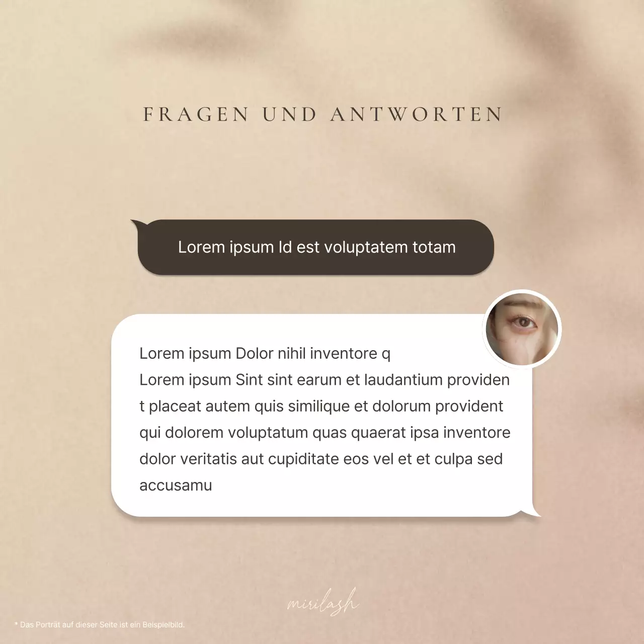 Moderne Wimpern-Schönheitsanzeige in Braun und Beige