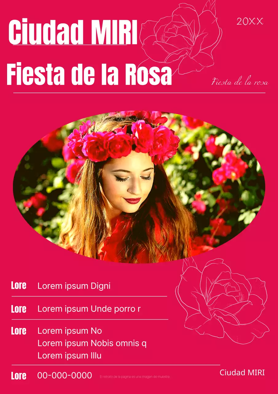 Promover el festival de la rosa roja y lujosa