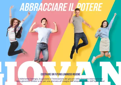 Una moderna campagna per la Giornata della Gioventù in rosa e giallo