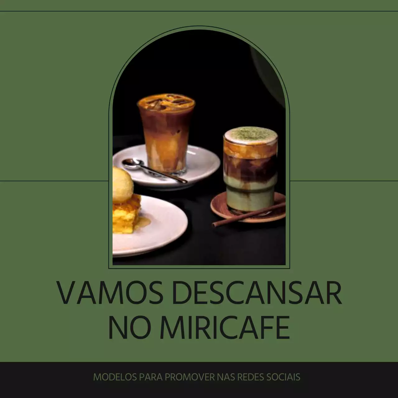 Um café simples em caqui e cinzento Informações sobre o anúncio do evento