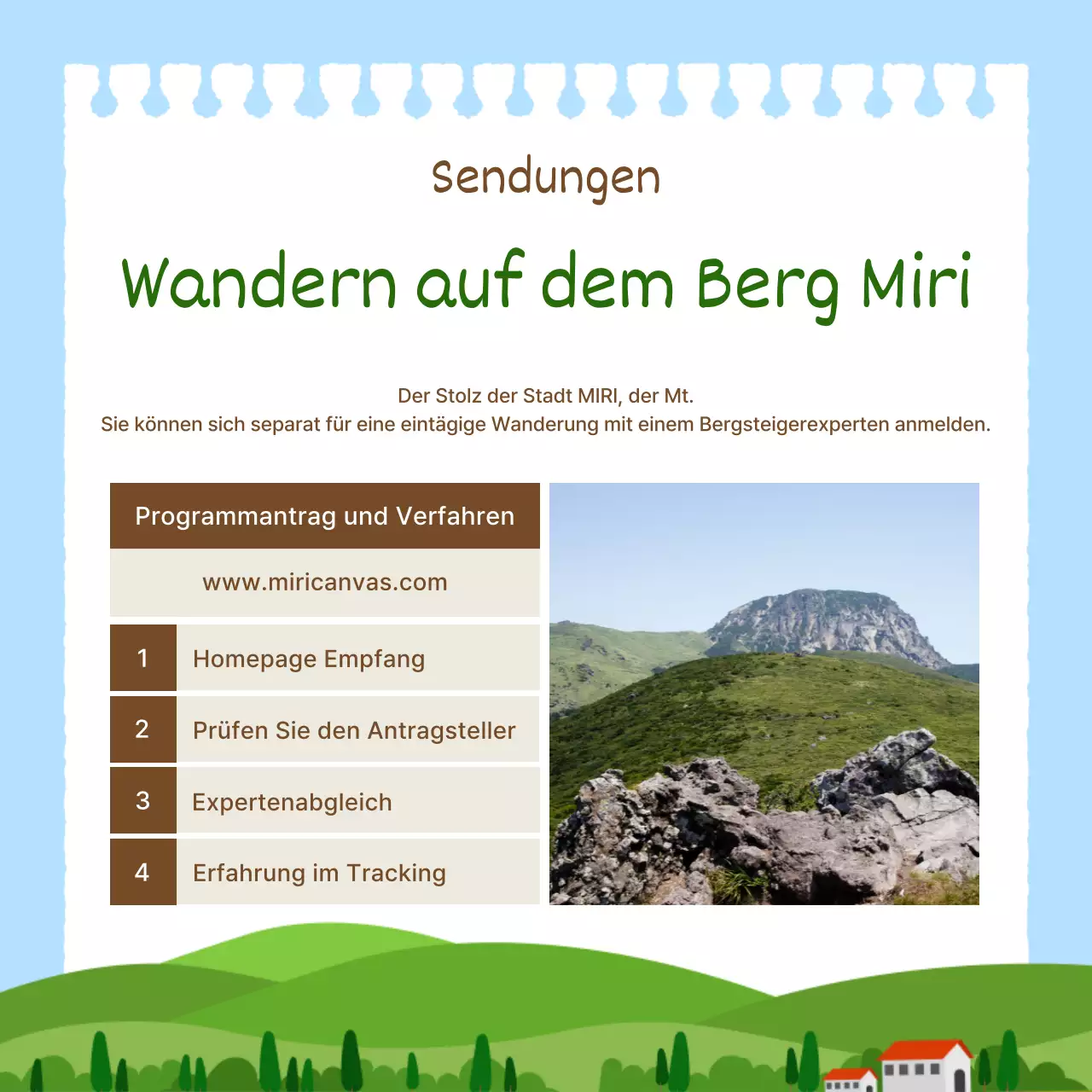 Förderung einfacher ländlicher Erfahrungen in Hellblau