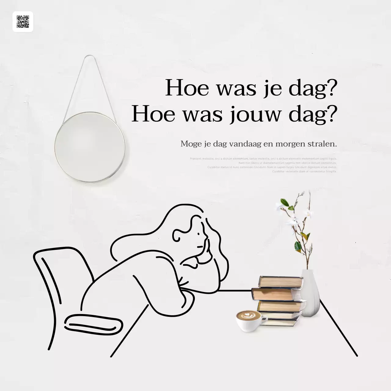 Trendy sentiment posts in ivoor en zwart