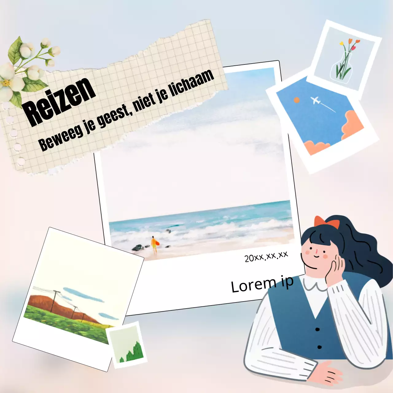 Minimalistische sentiment pop-up in lichtblauw