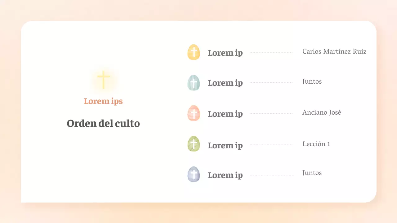Una guía de Pascua moderna con fondo naranja