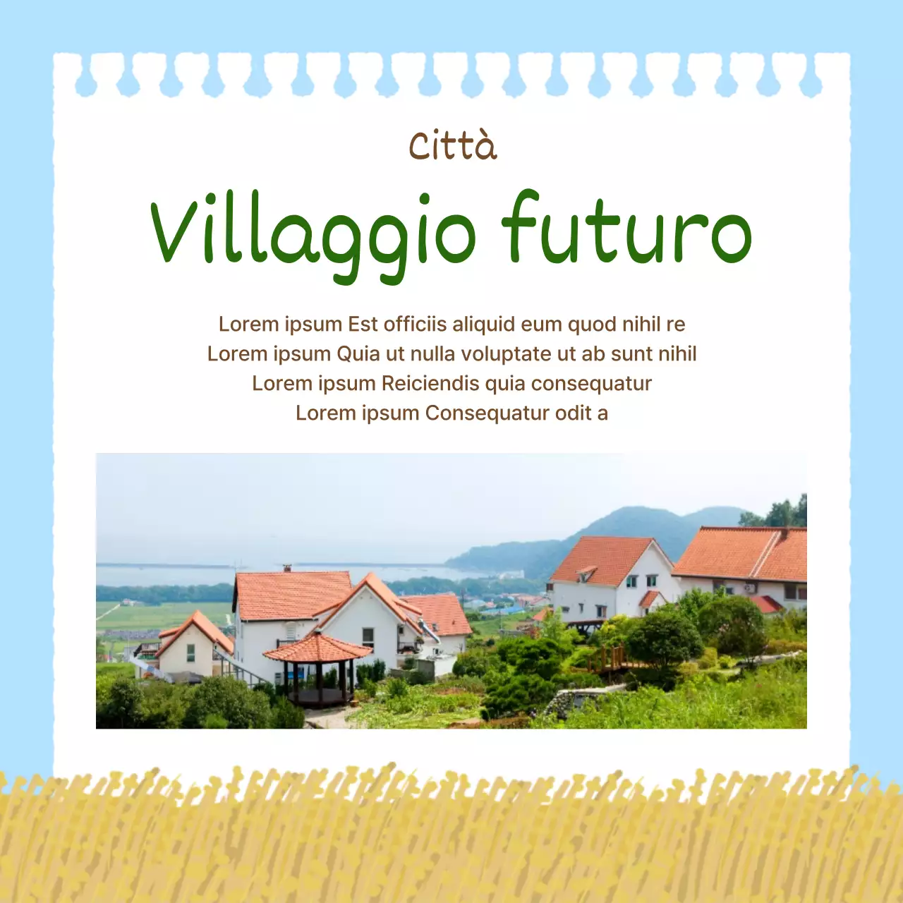 Promuovere semplici esperienze rurali in azzurro