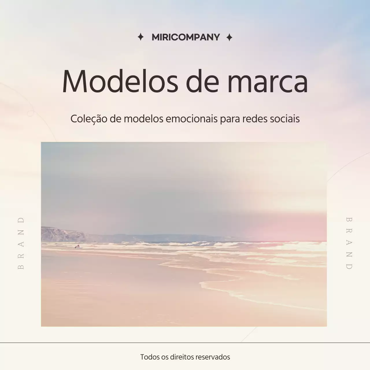 Promova o marketing da sua marca com um simples céu ao pôr do sol em bege
