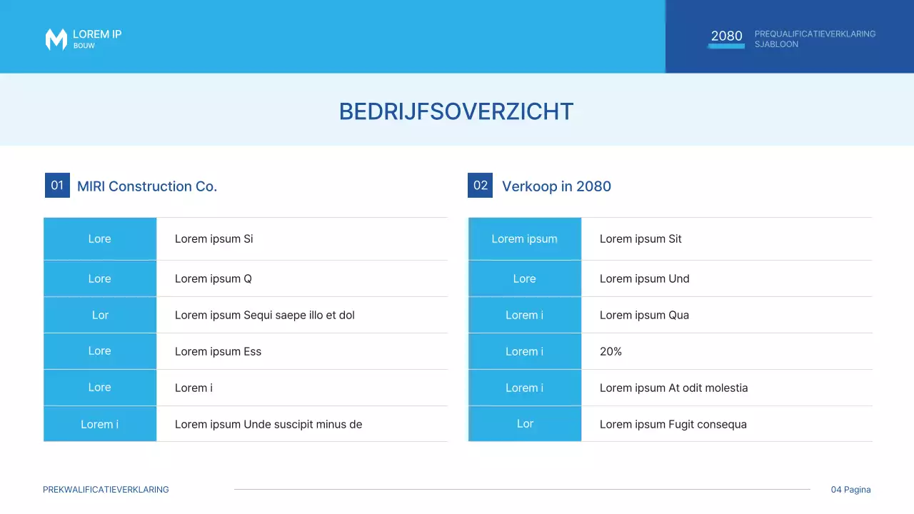 Een eenvoudig blauw en lichtblauw bouwuitnodigingsvoorstel