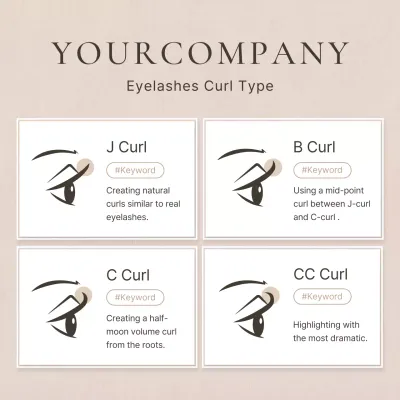 Beige Elegant Eyelash Guide Social Media Post