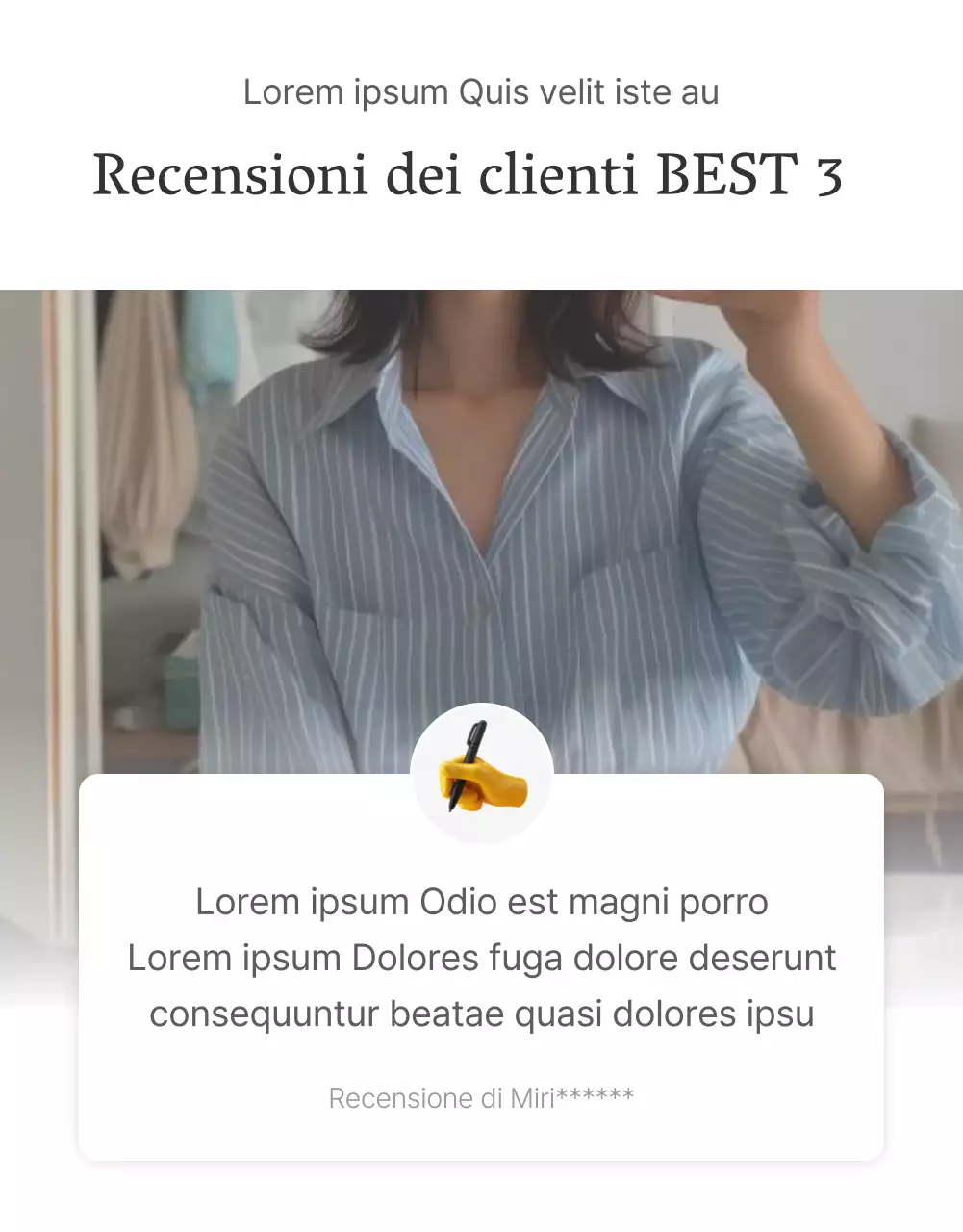 Pubblicità di un centro commerciale di moda con semplici emoji stilizzate bianche e grigie