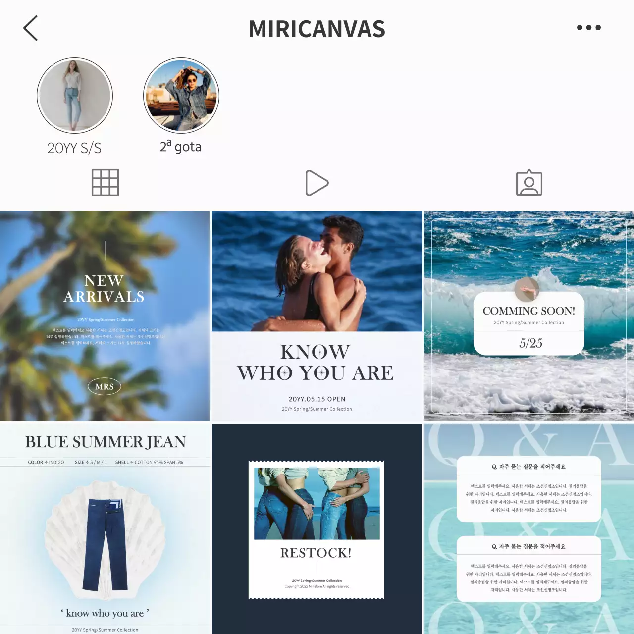 Promover um conjunto de marketing de redes sociais de marca simples em azul.